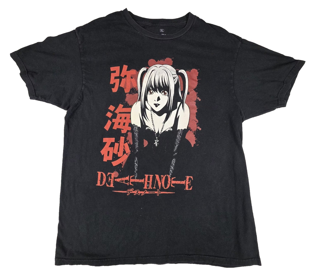 Death Note Misa Amane T-Shirt XL Ripple Junction Hot Topic Anime Black Manga Tee